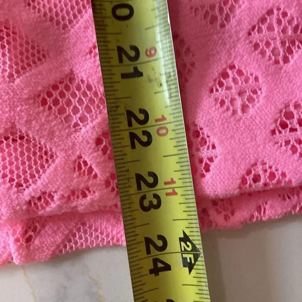 NEW Lilly Pulitzer Rayanne Halter Top Sz L Pelican Pink Pineapple Geo Lace - Picture 10 of 11